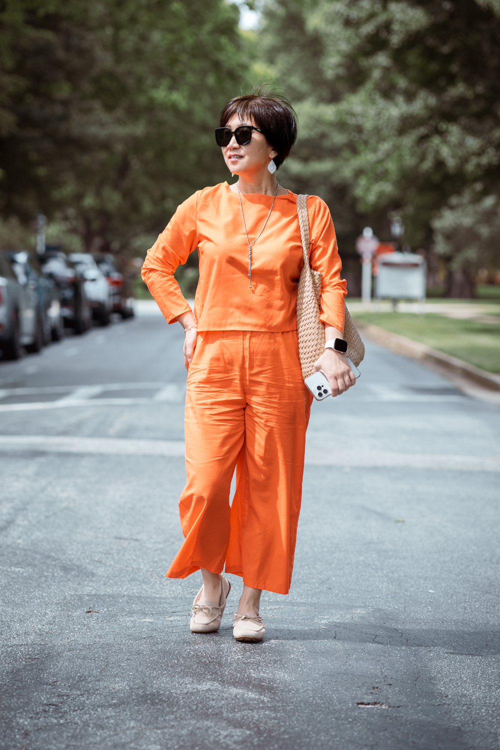 Loose Solid Color Two-Piece Set