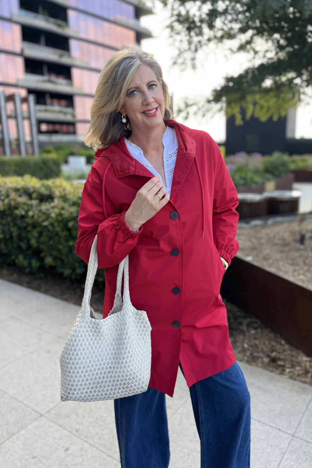 Water-Resistant Oversized Hooded Windbreaker